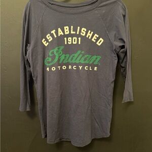 Indian Women's Long Sleeve Tee - Navy